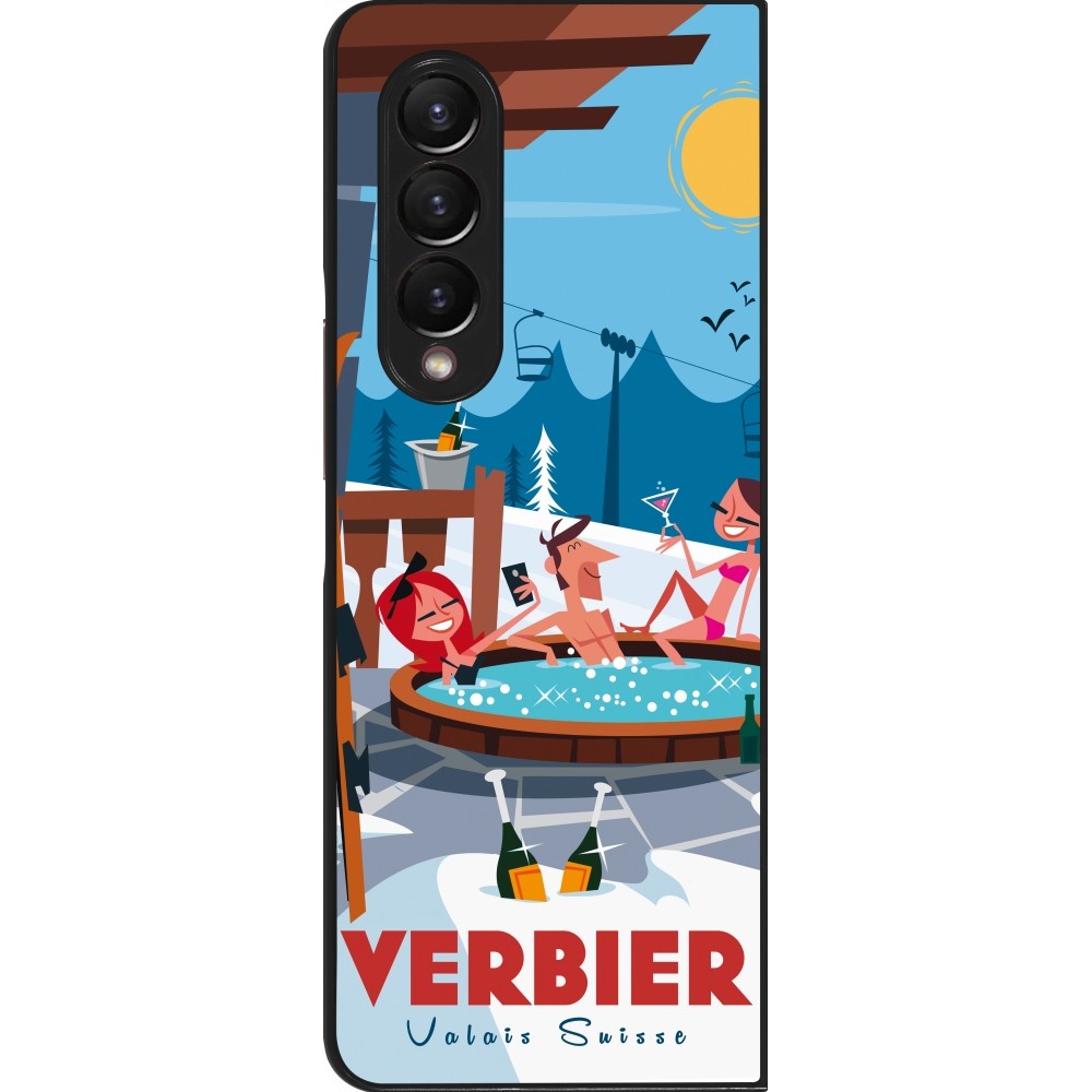 Samsung Galaxy Z Fold4 Case Hülle - Verbier Mountain Jacuzzi