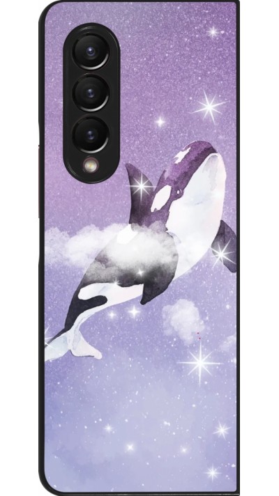 Coque Samsung Galaxy Z Fold4 - Whale in sparking stars