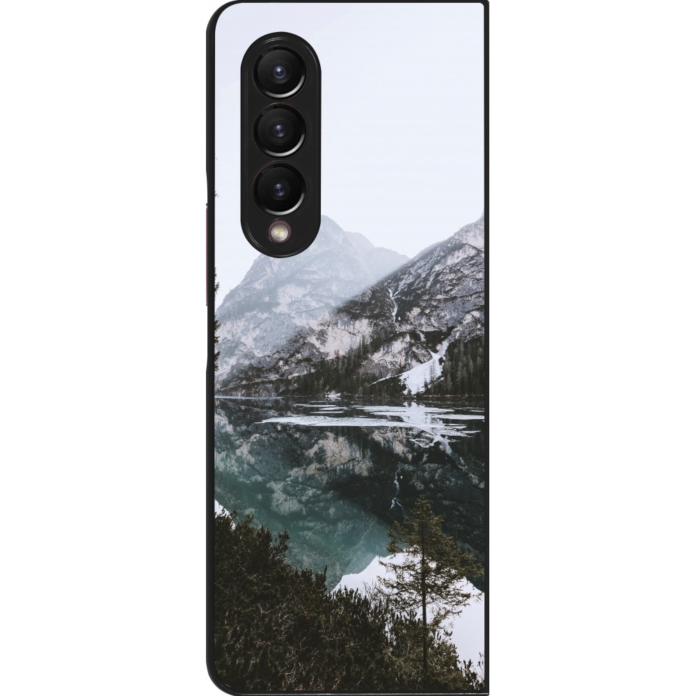 Coque Samsung Galaxy Z Fold4 - Winter 22 snowy mountain and lake