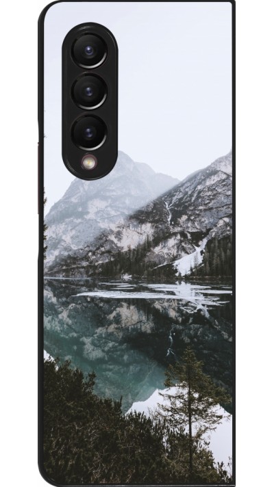Coque Samsung Galaxy Z Fold4 - Winter 22 snowy mountain and lake
