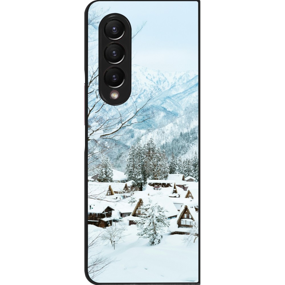 Coque Samsung Galaxy Z Fold4 - Winter 25 Winter snowy landscape