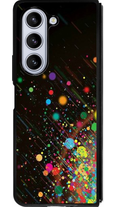 Coque Samsung Galaxy Z Fold5 - Silicone rigide noir Abstract Bubble Lines