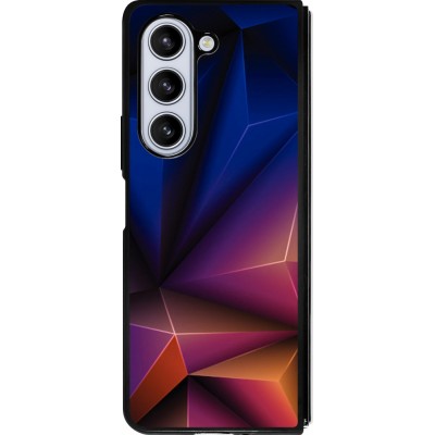 Coque Samsung Galaxy Z Fold5 - Silicone rigide noir Abstract Triangles 