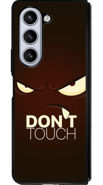Coque Samsung Galaxy Z Fold5 - Silicone rigide noir Angry Dont Touch
