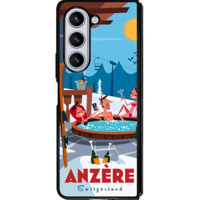 Coque Samsung Galaxy Z Fold5 - Silicone rigide noir Anzère Mountain Jacuzzi