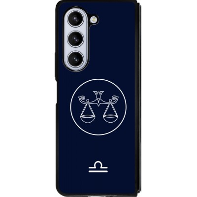 Coque Samsung Galaxy Z Fold5 - Silicone rigide noir Astrologie Balance