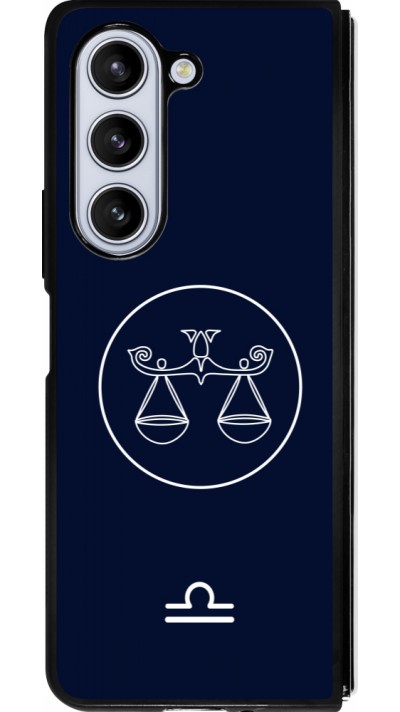Coque Samsung Galaxy Z Fold5 - Silicone rigide noir Astrologie Balance
