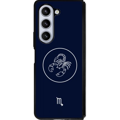 Coque Samsung Galaxy Z Fold5 - Silicone rigide noir Astrologie Scorpion