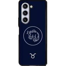 Samsung Galaxy Z Fold5 Case Hülle - Silikon schwarz Astrologie Stier