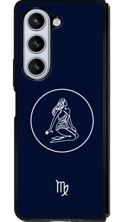 Coque Samsung Galaxy Z Fold5 - Silicone rigide noir Astrologie Vierge