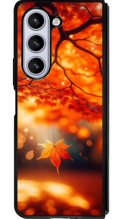 Samsung Galaxy Z Fold5 Case Hülle - Silikon schwarz Herbst Magisch Orange