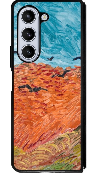Coque Samsung Galaxy Z Fold5 - Silicone rigide noir Autumn 22 Van Gogh style
