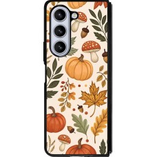 Coque Samsung Galaxy Z Fold5 - Silicone rigide noir Autumn 25 Autumn pattern