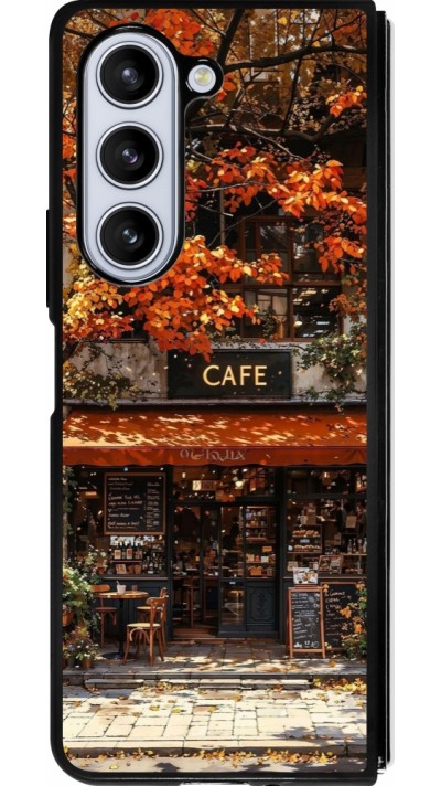 Coque Samsung Galaxy Z Fold5 - Silicone rigide noir Autumn 25 Coffee shop