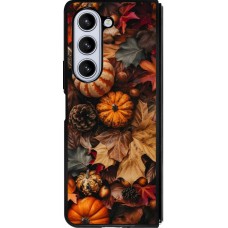 Coque Samsung Galaxy Z Fold5 - Silicone rigide noir Autumn 25 Pumpkin