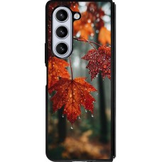 Coque Samsung Galaxy Z Fold5 - Silicone rigide noir Autumn 25 Rain