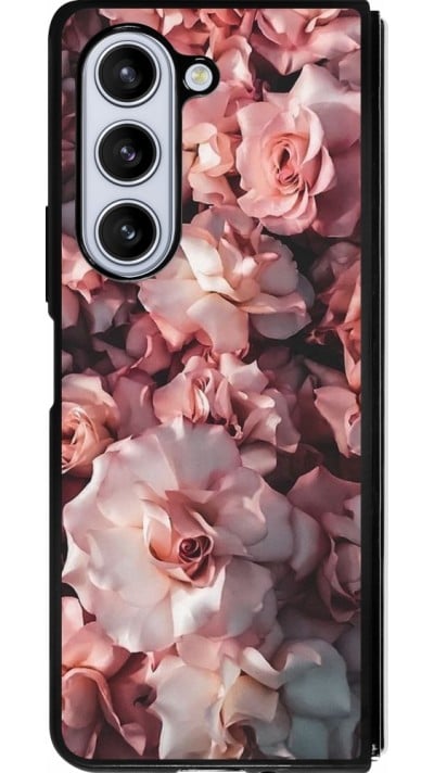Coque Samsung Galaxy Z Fold5 - Silicone rigide noir Beautiful Roses