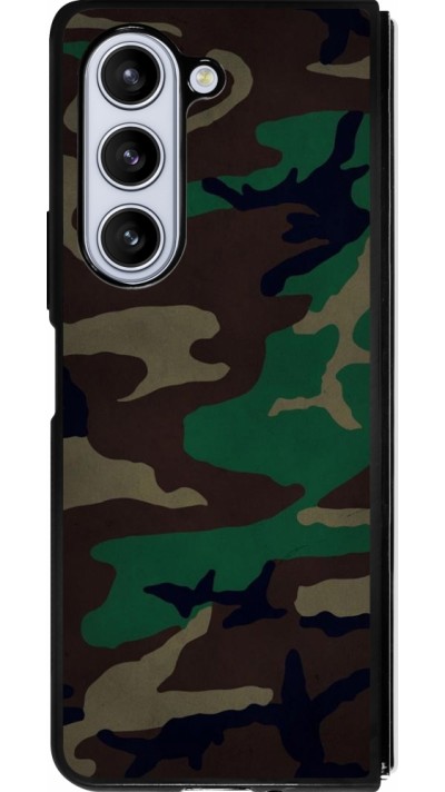 Coque Samsung Galaxy Z Fold5 - Silicone rigide noir Camouflage 3