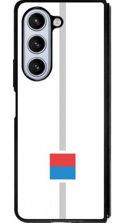 Samsung Galaxy Z Fold5 Case Hülle - Silikon schwarz Kanton TI weiss