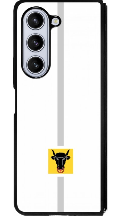 Samsung Galaxy Z Fold5 Case Hülle - Silikon schwarz Kanton UR weiss