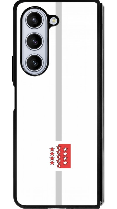 Samsung Galaxy Z Fold5 Case Hülle - Silikon schwarz Kanton VS weiss