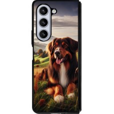 Samsung Galaxy Z Fold5 Case Hülle - Silikon schwarz Hund Land Schweiz