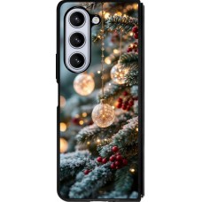Coque Samsung Galaxy Z Fold5 - Silicone rigide noir Christmas 25 Xmas Decorated Tree