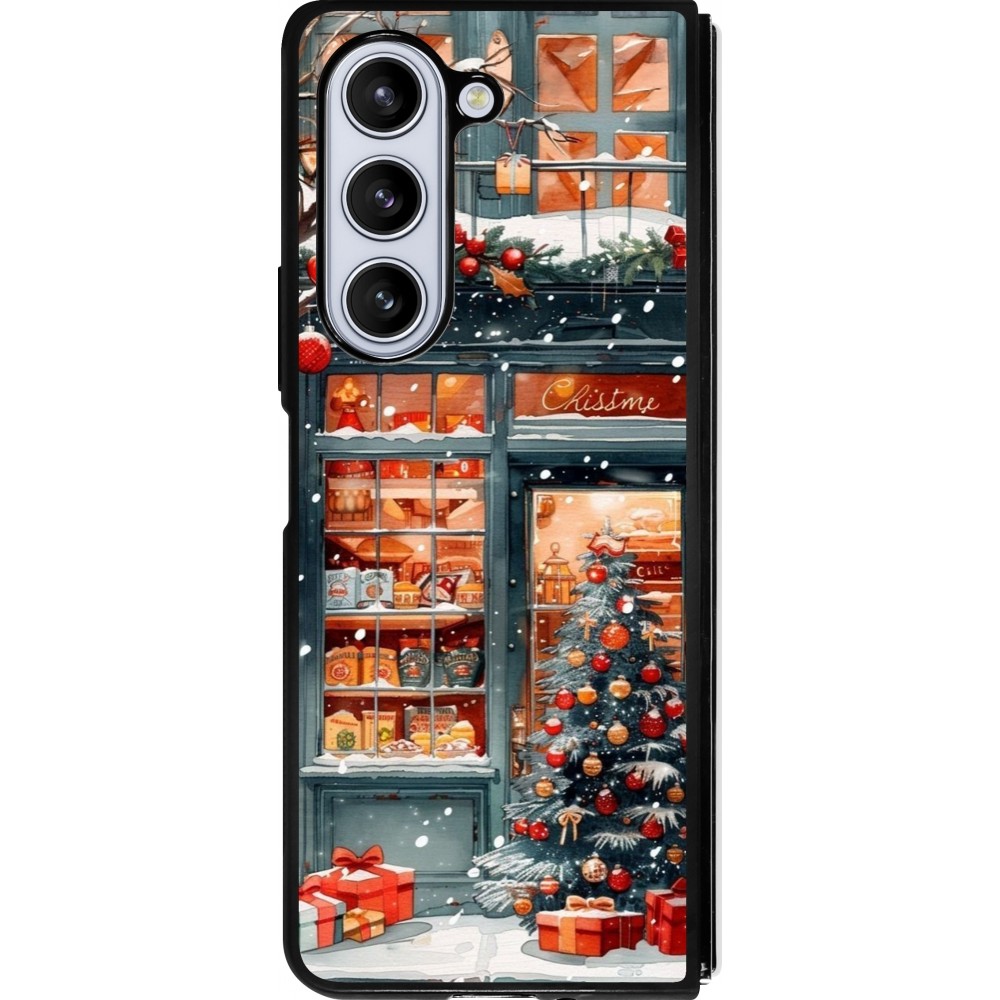 Coque Samsung Galaxy Z Fold5 - Silicone rigide noir Christmas 25 Xmas Shop