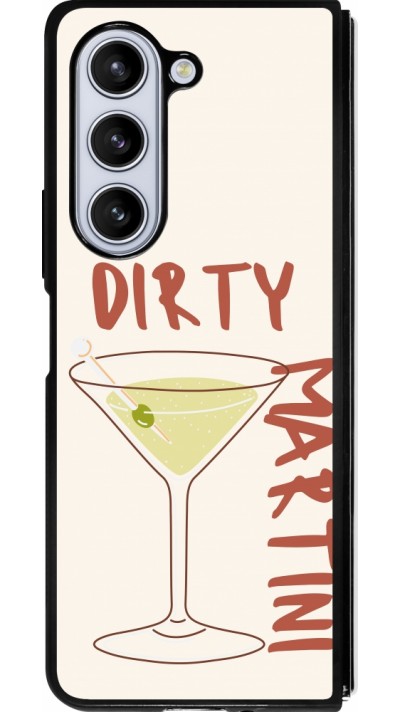 Coque Samsung Galaxy Z Fold5 - Silicone rigide noir Cocktail Dirty Martini