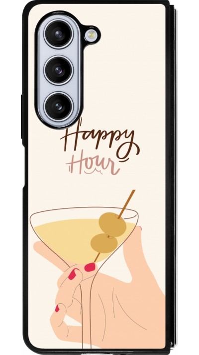 Coque Samsung Galaxy Z Fold5 - Silicone rigide noir Cocktail Happy Hour