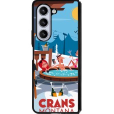 Samsung Galaxy Z Fold5 Case Hülle - Silikon schwarz Crans-Montana Mountain Jacuzzi