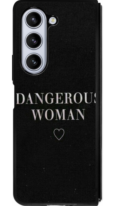 Coque Samsung Galaxy Z Fold5 - Silicone rigide noir Dangerous woman