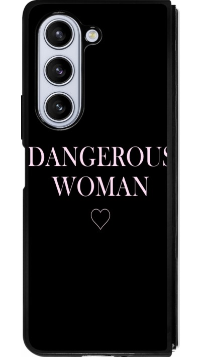 Coque Samsung Galaxy Z Fold5 - Silicone rigide noir Dangerous woman