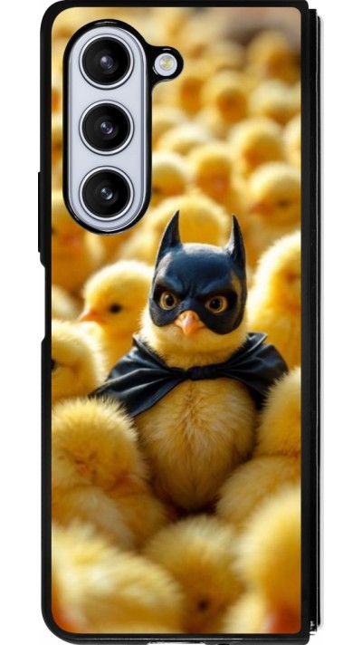Coque Samsung Galaxy Z Fold5 - Silicone rigide noir Easter 2026 Chicken Batman