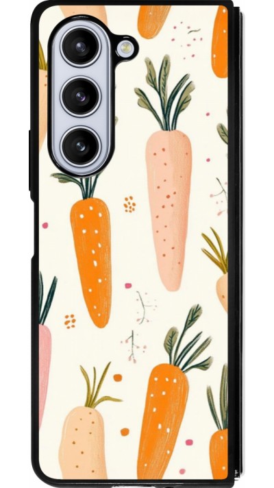 Coque Samsung Galaxy Z Fold5 - Silicone rigide noir Easter 2026 Illustration carrots