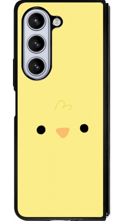 Coque Samsung Galaxy Z Fold5 - Silicone rigide noir Easter 2026 Little chicken