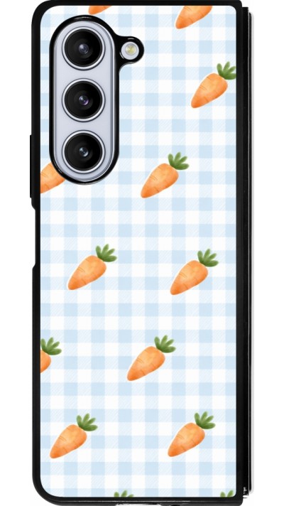 Coque Samsung Galaxy Z Fold5 - Silicone rigide noir Easter 2026 Pattern carrots