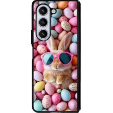 Coque Samsung Galaxy Z Fold5 - Silicone rigide noir Easter 2026 Rabbit fun