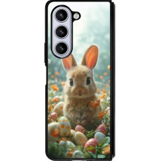 Coque Samsung Galaxy Z Fold5 - Silicone rigide noir Easter 2026 Rabbit in the garden