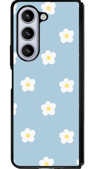 Samsung Galaxy Z Fold5 Case Hülle - Silikon schwarz Easter 2024 daisy flower