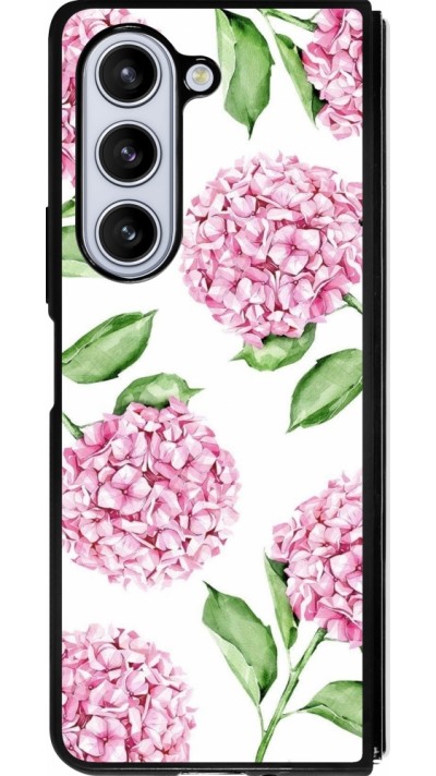 Coque Samsung Galaxy Z Fold5 - Silicone rigide noir Easter 2024 pink flowers