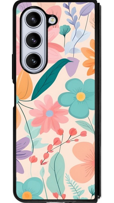 Samsung Galaxy Z Fold5 Case Hülle - Silikon schwarz Easter 2024 spring flowers