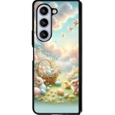 Coque Samsung Galaxy Z Fold5 - Silicone rigide noir Easter 2025 Pastel Pâques
