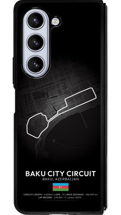 Coque Samsung Galaxy Z Fold5 - Silicone rigide noir F1 Track 2025 Azerbaijan