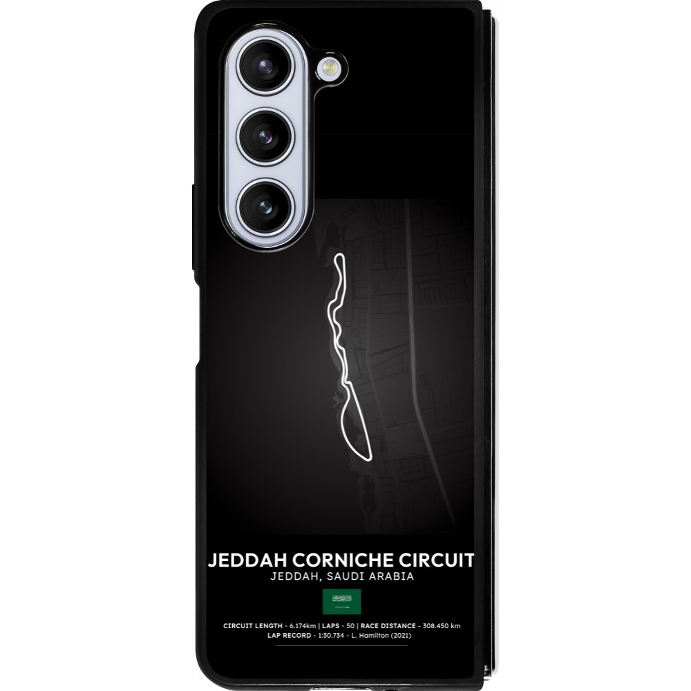 Coque Samsung Galaxy Z Fold5 - Silicone rigide noir F1 Track 2025 Saudi Arabia