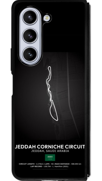 Coque Samsung Galaxy Z Fold5 - Silicone rigide noir F1 Track 2025 Saudi Arabia