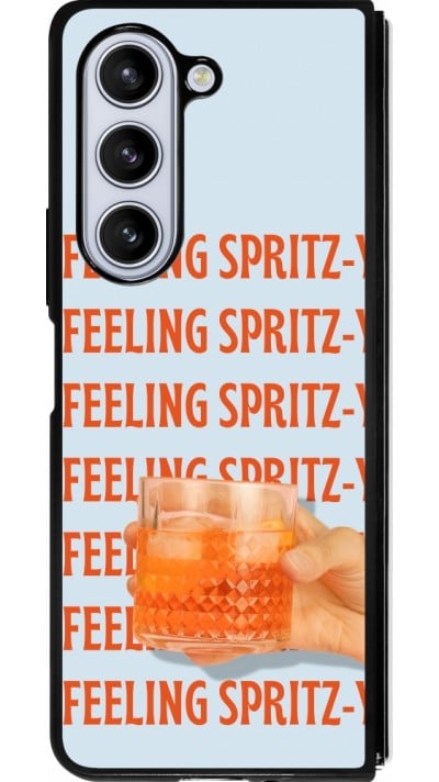 Samsung Galaxy Z Fold5 Case Hülle - Silikon schwarz Feeling Spritz-y