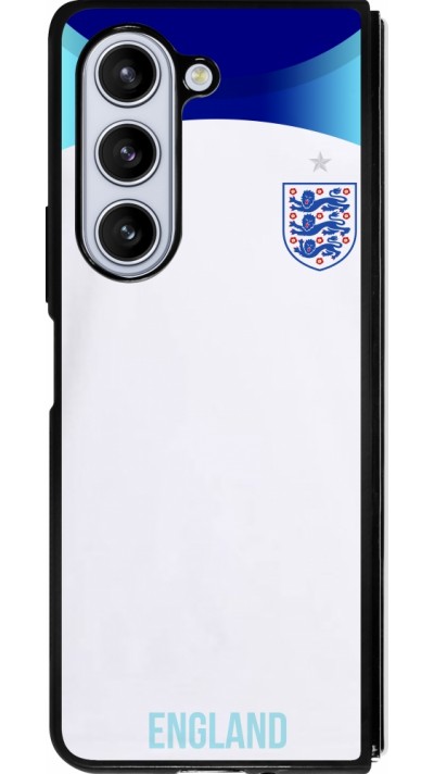 Coque Samsung Galaxy Z Fold5 - Silicone rigide noir Maillot de football Angleterre 2022 personnalisable