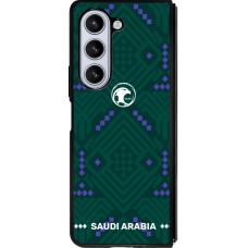 Coque Samsung Galaxy Z Fold5 - Silicone rigide noir Maillot de football Arabie saoudite 2026 personnalisable