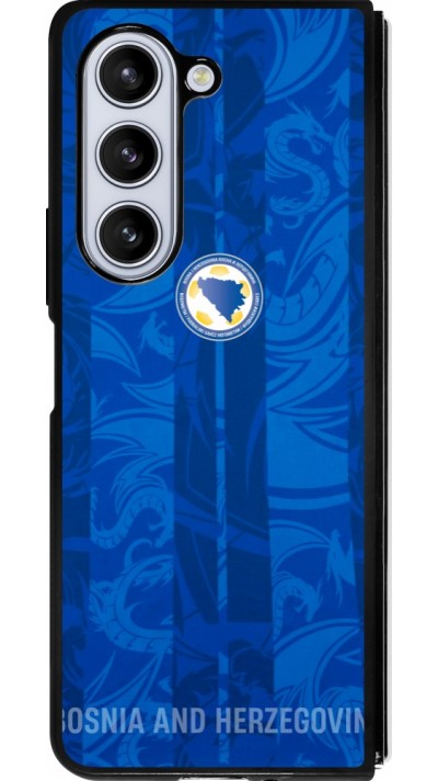 Coque Samsung Galaxy Z Fold5 - Silicone rigide noir Maillot de football Bosnie-Herzégovine 2026 personnalisable